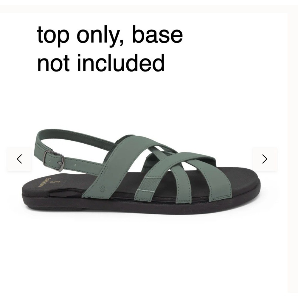 Solely‎ Jane Capri Sage Green Interchangeable Sandal Toppers Size 9.5 NEW